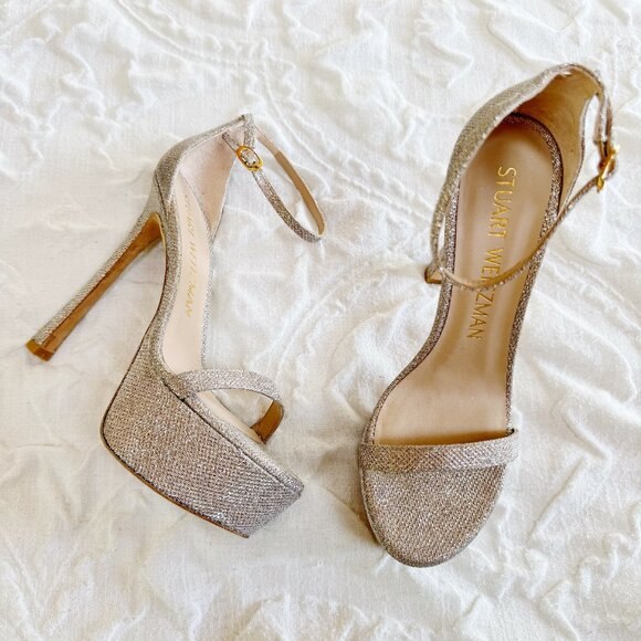 Stuart Weitzman Nudistcurve Hollywood Platform Sandal Size 8.5 $550.00 - Picture 1 of 7